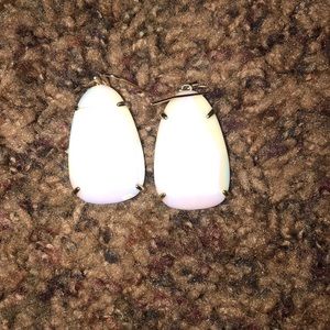 White pearl Kendra earrings for sale
